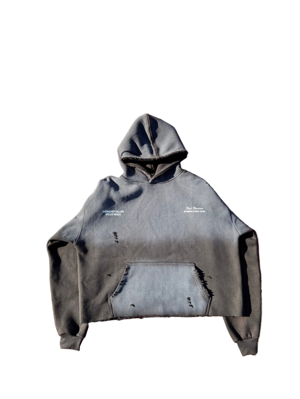 Archaicrep ''MEMBERS ONLY CLUB " Heavy Fleeced Hoodie