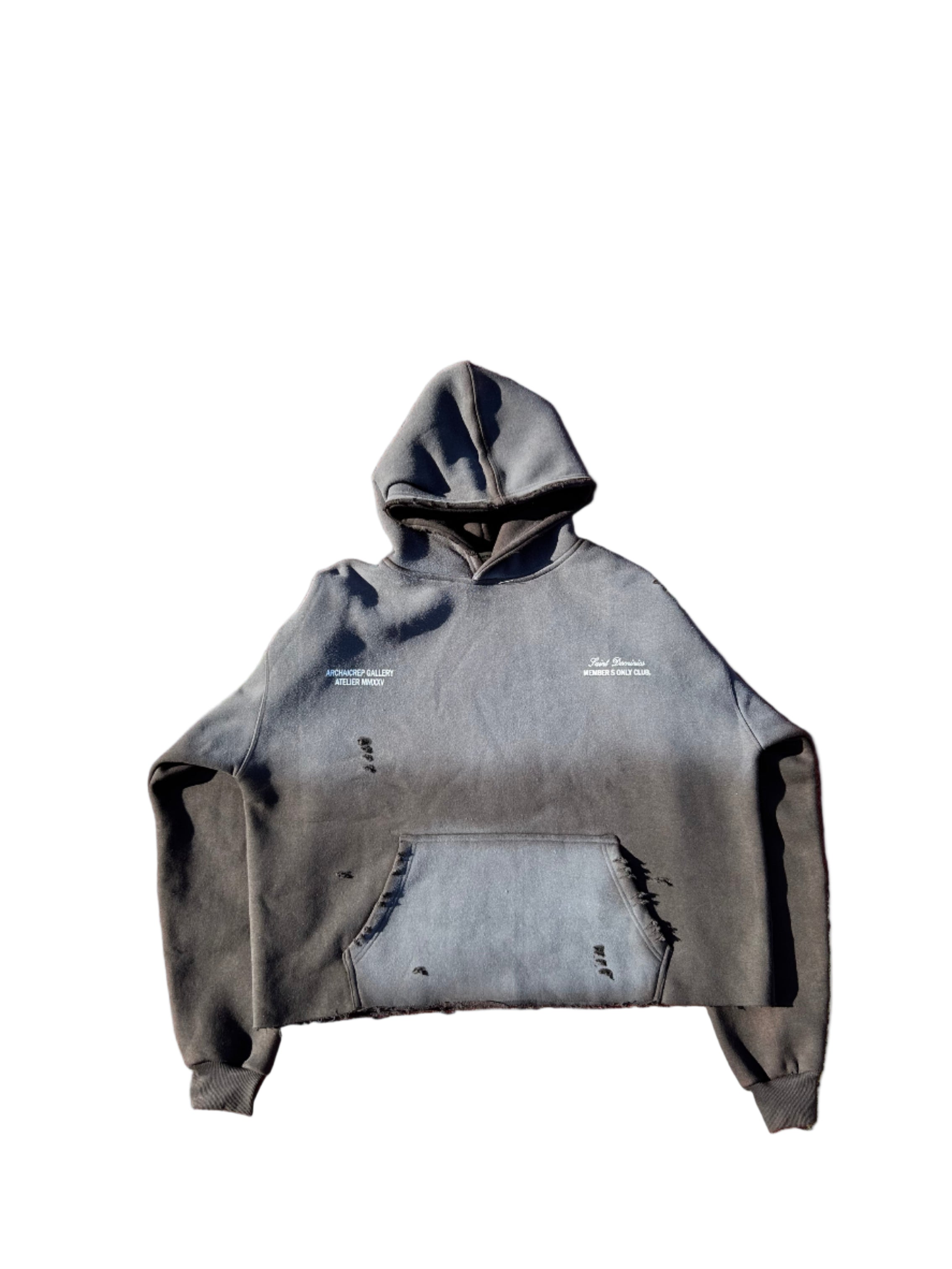 Archaicrep ''MEMBERS ONLY CLUB " Heavy Fleeced Hoodie