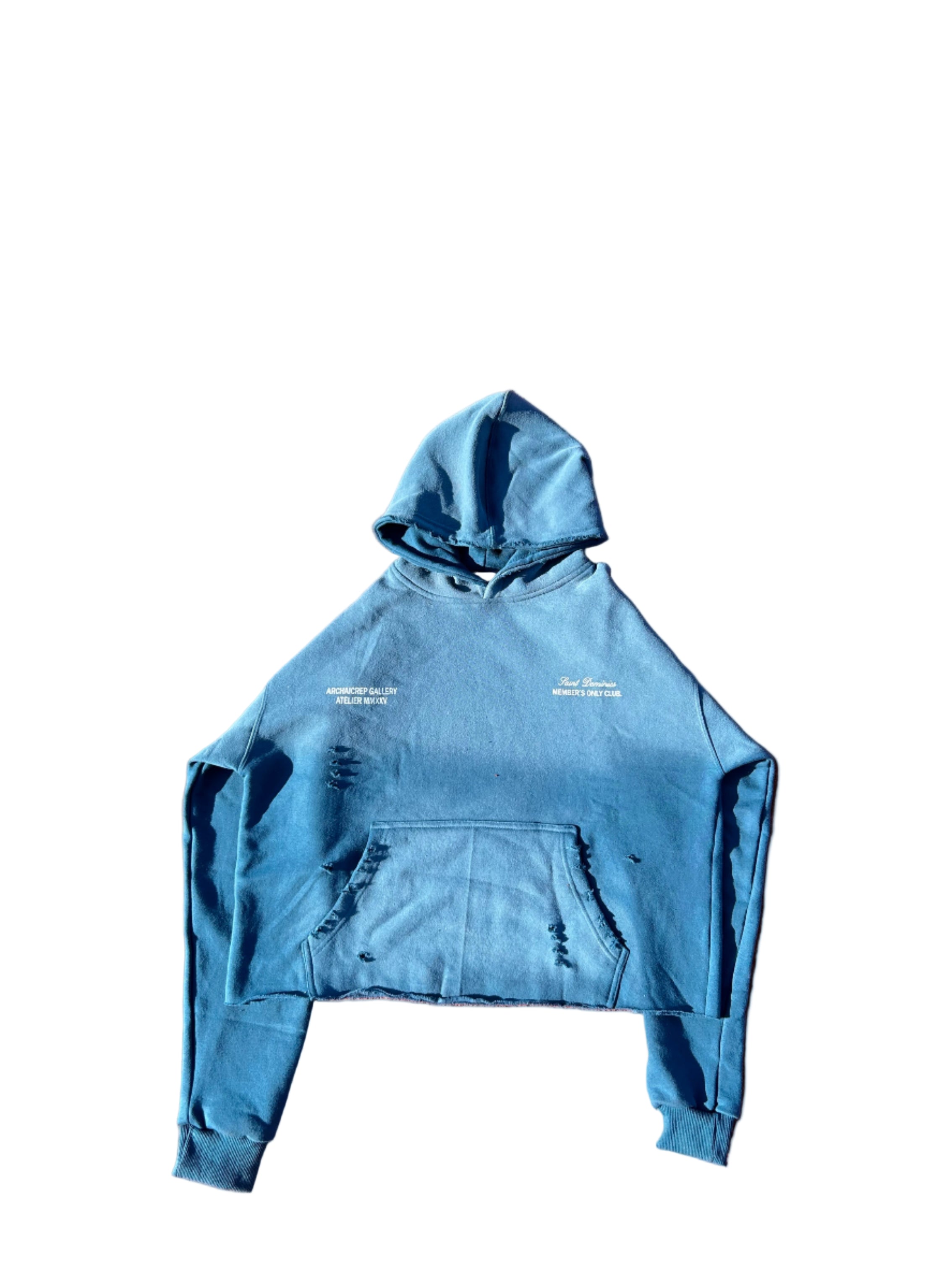 Archaicrep "MEMBERS ONLY CLUB"light fleeced hoodie